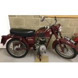 A 1956 James Captain 197cc motorcycle with V5C.