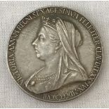 1837-97 Queen Victoria Diamond Jubilee silver medallion.
