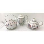 3 collectable ceramic teapots from the series "The First Teapots" by Compton & Woodhouse