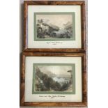 A pair of antique hand coloured etchings showing scenes from County Kerry, Ireland.