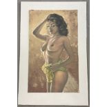 Krys Leach - Oil on canvas board of a nude.