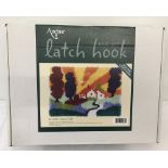 A brand new in box latch hook rug kit by Anchor in a Clarice Cliff design.