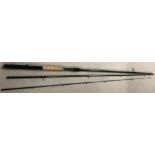 A Shakespeare Xceed XL match 390 3 sectional fishing rod.