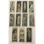 A collection of 10 Famous Beauties Of The Day, hand coloured real photograph cards.
