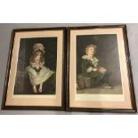 2 framed and glazed prints of original artwork by Sir John Millias.