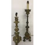 2 x 3 footed metal classical design table lamps.