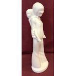 A Spode Blanc de Chine figurine entitled 'piggyback' by Pauline Shone.