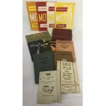 A quantity of vintage automobilia books and manuals.