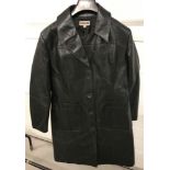 A vintage "Jonny Q" 3/4 length synthetic leather coat.