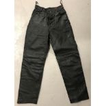 A pair of ladies black leather "Gapelle" trousers.