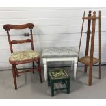 4 pieces of small vintage furniture.