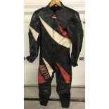 An all-in-one leather racing suit by "Akito Sport Star".