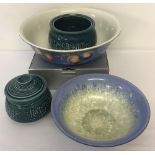 4 assorted ceramic items to include a boxed Portmeirion bowl and 2 Crown Devon pots.