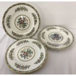 A set of 6 Coalport, first quality, dinner plates in discontinued pattern "Ming Rose".