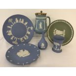 6 pieces of Wedgwood Jasper ware ceramics.