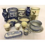 A quantity of assorted vintage and antique ceramics.