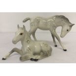 2 Beswick foal figurines in dapple grey colourway.