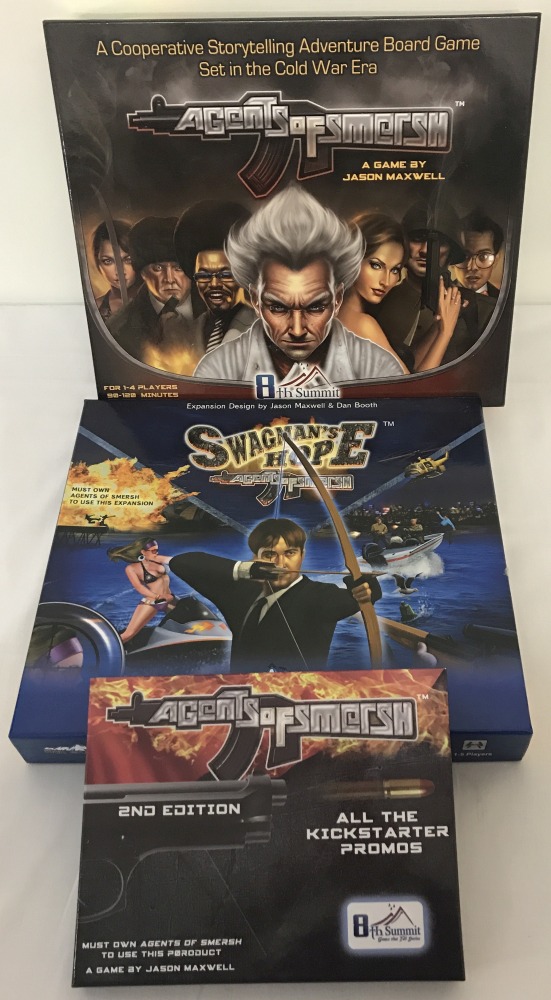 A complete Kickstarter version boxed Agents of Smersh co-operative board game.