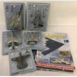 A collection of 5 model aircraft GE Fabbri kits.