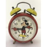 A vintage Bradley wind up Mickey Mouse alarm clock, in working order.