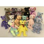 A collection of 15 TY Beanie Bears. All with original tags.