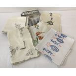 A small collection of vintage linen items.