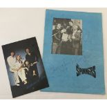2 autographed pieces of memorabilia from 1970's Musical artists.