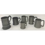 A Townsend & Crowther London 1790-1805 large pewter tankard.