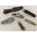 6 assorted vintage penknives.