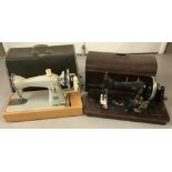 2 vintage cased sewing machines.