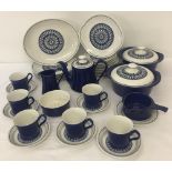 A collection of Burleigh-Ironstone "Mosaic" dinner and tea wear.