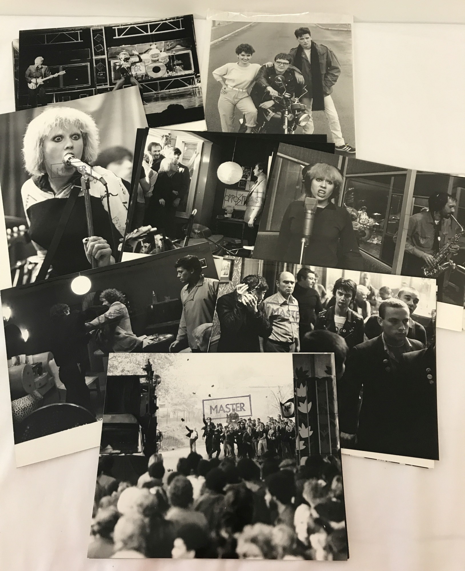 A set of 24 original publicity stills from punk era film "Breaking Glass" starring Hazel O'Connor.