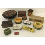 A tray of 12 assorted collectable tins.