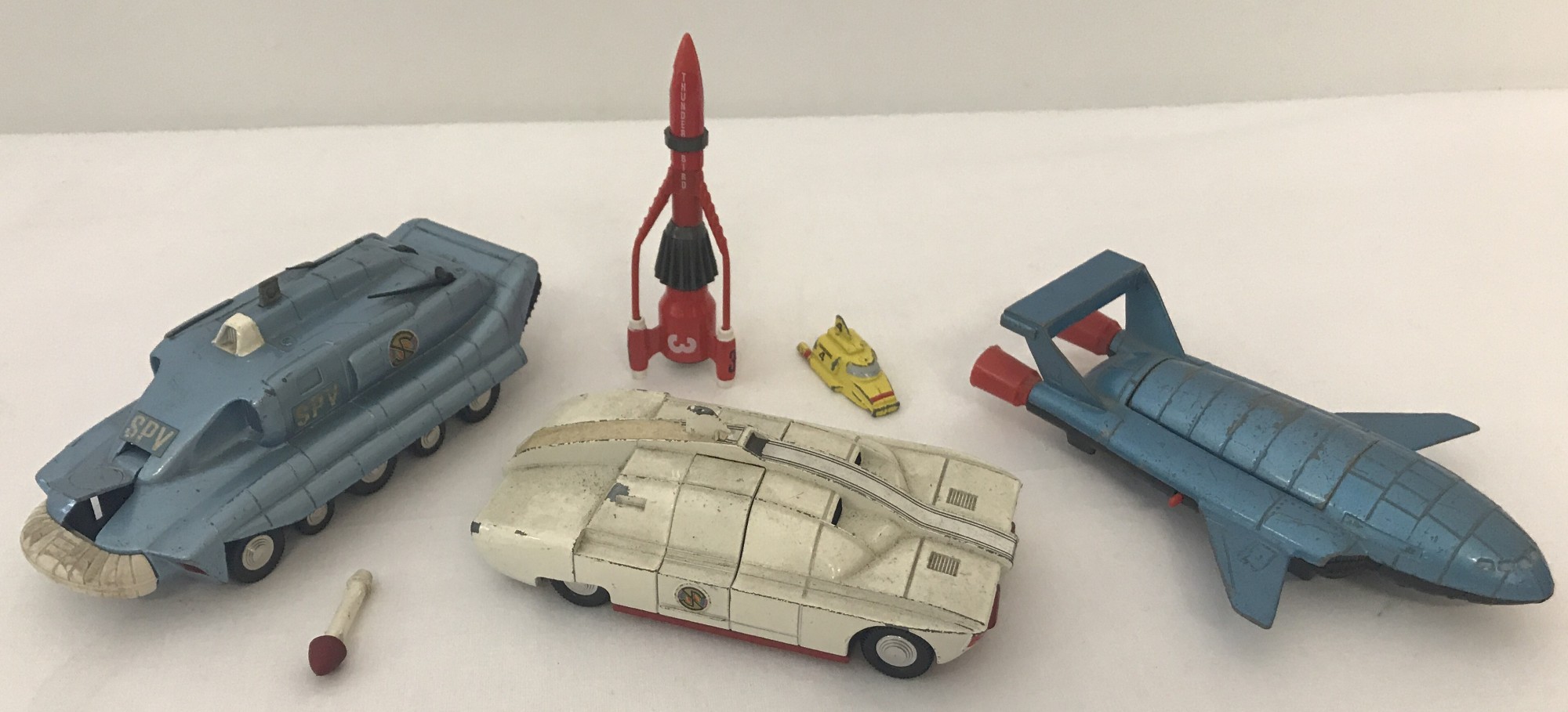 Gerry Anderson's Captain Scarlet and Thunderbirds diecast models.