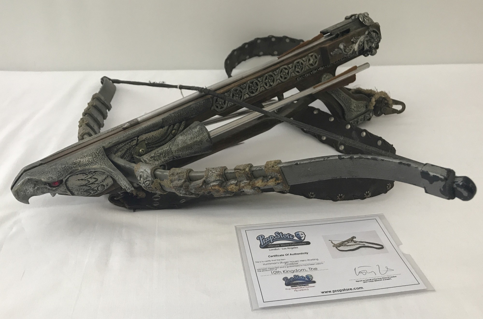 A Huntsman's Hero Working Crossbow used in the TV mini series The 10th Kingdom. With COA.