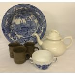 A small collection of vintage and antique ceramics.