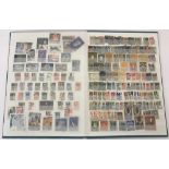 A collection of vintage Russian and Yugoslavian stamps in a stamp stockbook.