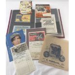 An album of assorted advertising ephemera, programmes and prints.