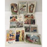 A small collection of humorous postcards from the Edwardian era onwards.