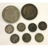 A small collection of British Monarch coins.