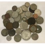 A collection of vintage and current Commonwealth coins.