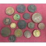 A collection of British coins and tokens dating from Charles II onwards.