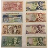 The States of Guernsey bank note set together with The States of Jersey bank note set.