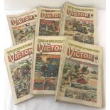 A quantity of early 1960's The Victor, comic for boys.