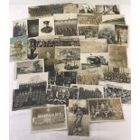 A collection of 37 assorted Military postcards to include some good RP's.