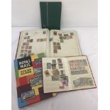 3 vintage stamp albums containing world stamps. Stamp Stock Book, The Viceroy and Royal Mail.