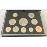 A Royal Mint 1997 collectors proof set of coins. In blue case.