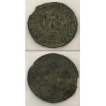A medieval French Jetton accounting token, circa 14th-15th Century.