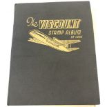 A 1930's 'The Viscount Stamp album De Luxe' containing British and World stamps.