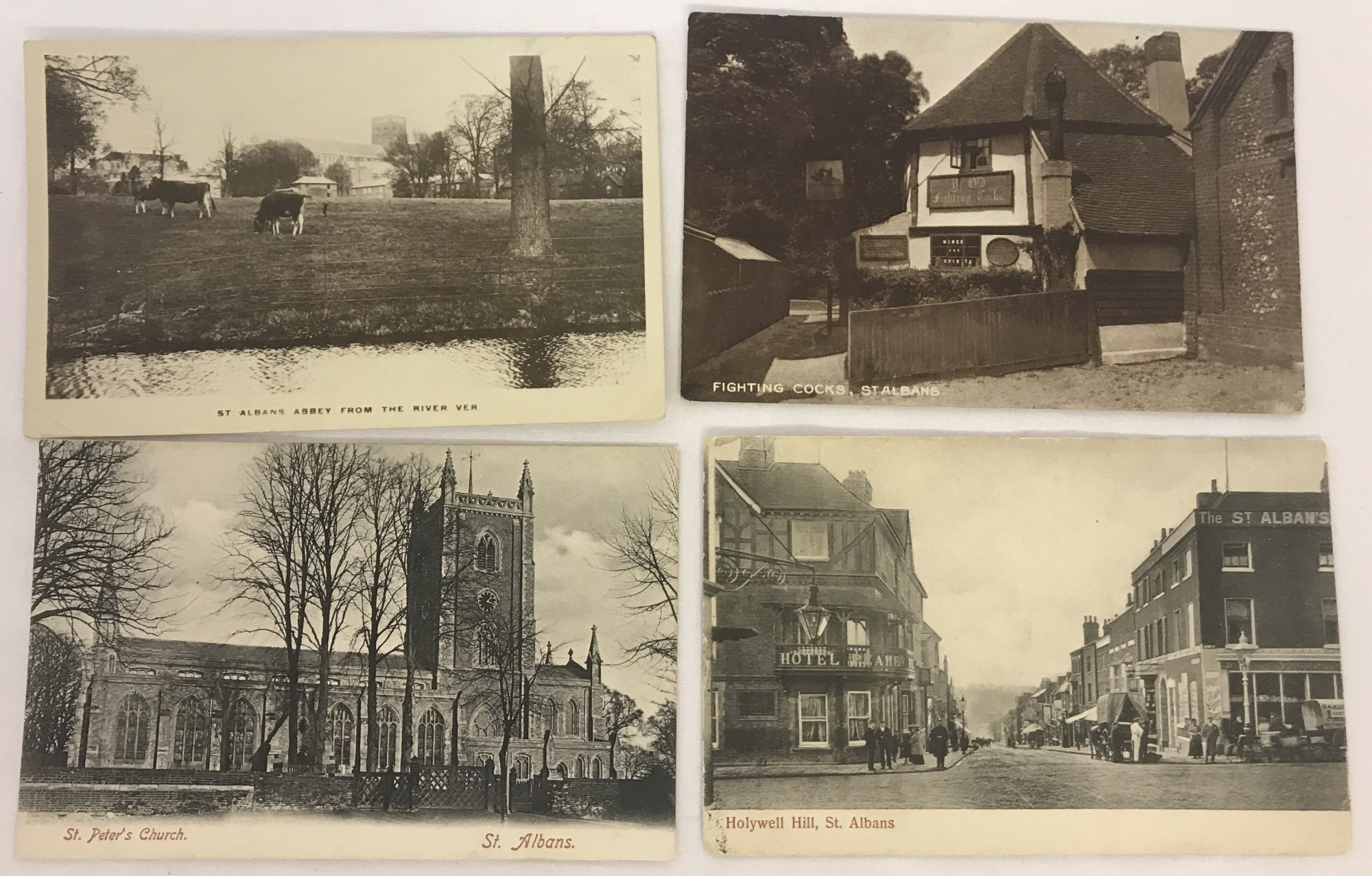 A box containing 260+ vintage postcards of St. Albans, Herts, to include good RP's. - Image 4 of 4